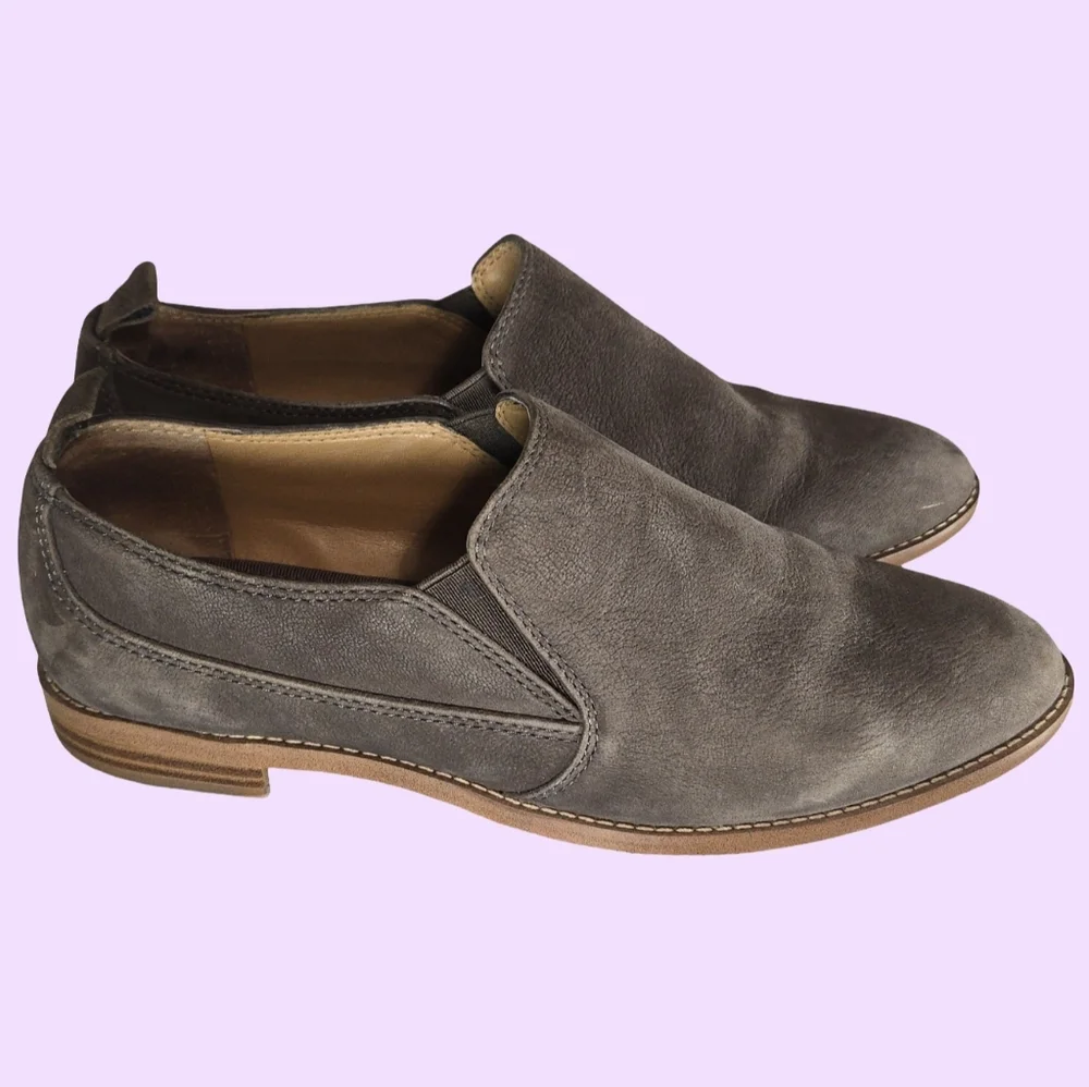 Franco Sarto Pardon Tan Suede Leather Slip-on Loafers Women's Size 7.5